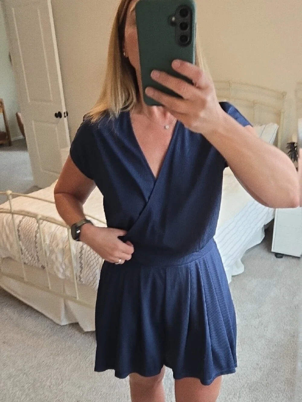 HALARA Navy Flowy Romper